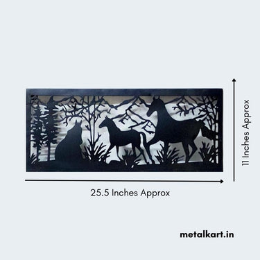 The Grazing Horses Metal wall art